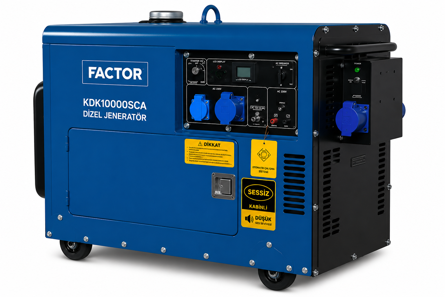 Factor KDK10000SCA 9.4 kVA Otomatik Kabinli Dizel Jeneratör | Blok Yapı Market