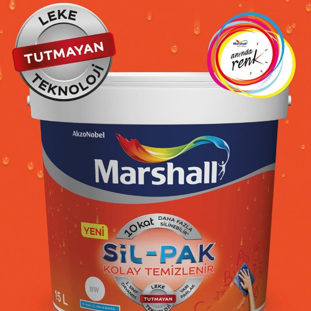 MARSHALLİç Cephe Marshall Sil-Pak İç Cephe Boyası Bw Baz 15 Lt