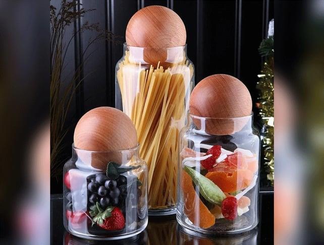 MienSaklama Kapları Top Kapaklı Kavanoz Seti