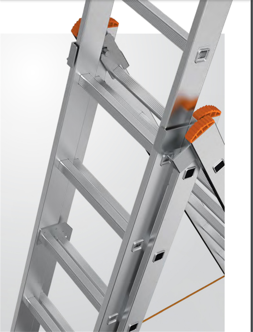 SaraylıMerdivenler 7411 Saraylı 2X11 Basamaklı Kademeli Endüstriyel Merdiven(Çift Sürgülü Tip) (301X2=602 CM)2