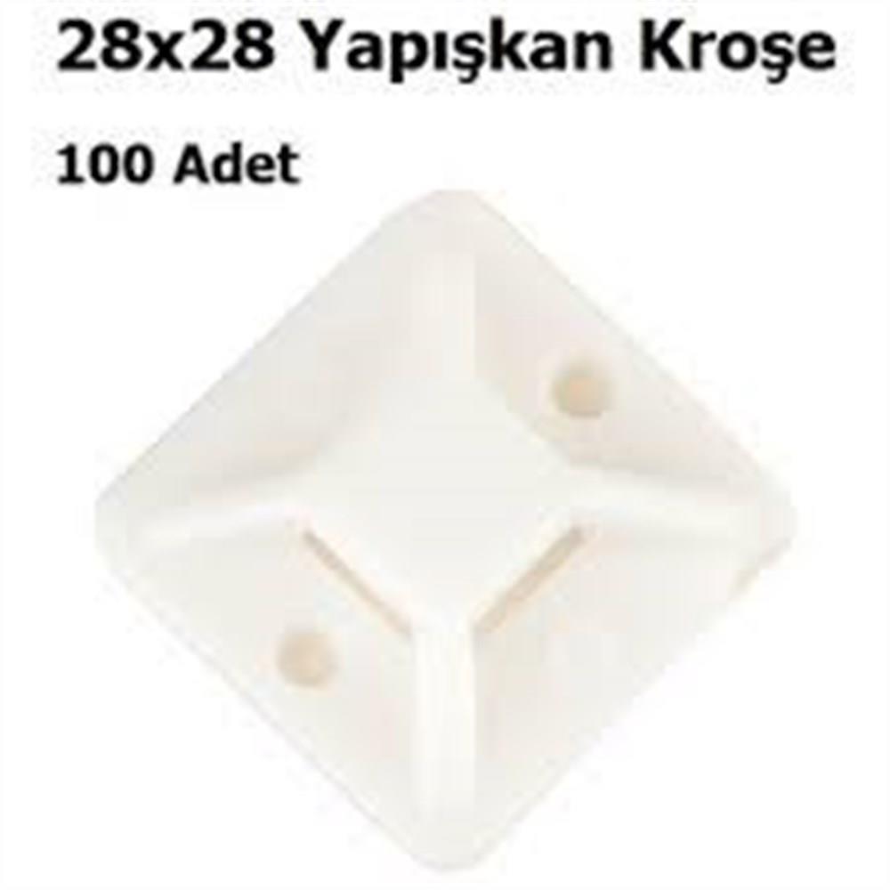 TopartHırdavat Malzemeleri Yapışkanlı Kroşe 28X28 (100 adet)