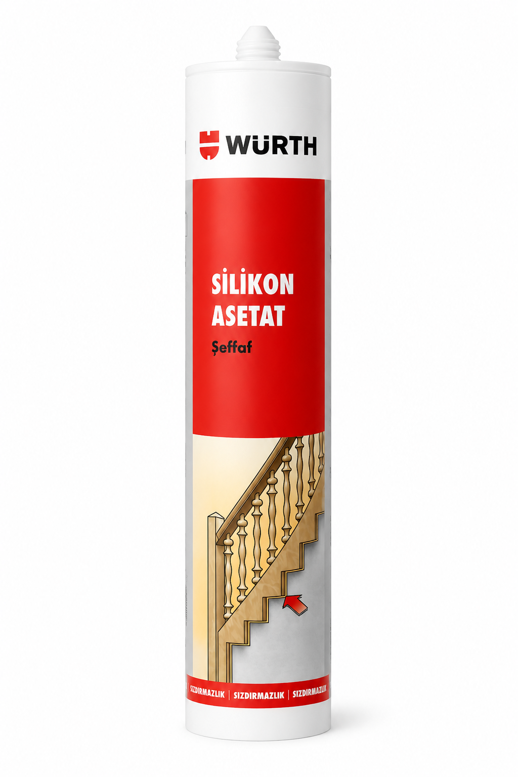 WÜRTHSilikon-Mastik-Yapıştırıcı ve İzolasyon Bantları Würth Silikon Asetat 310Ml.