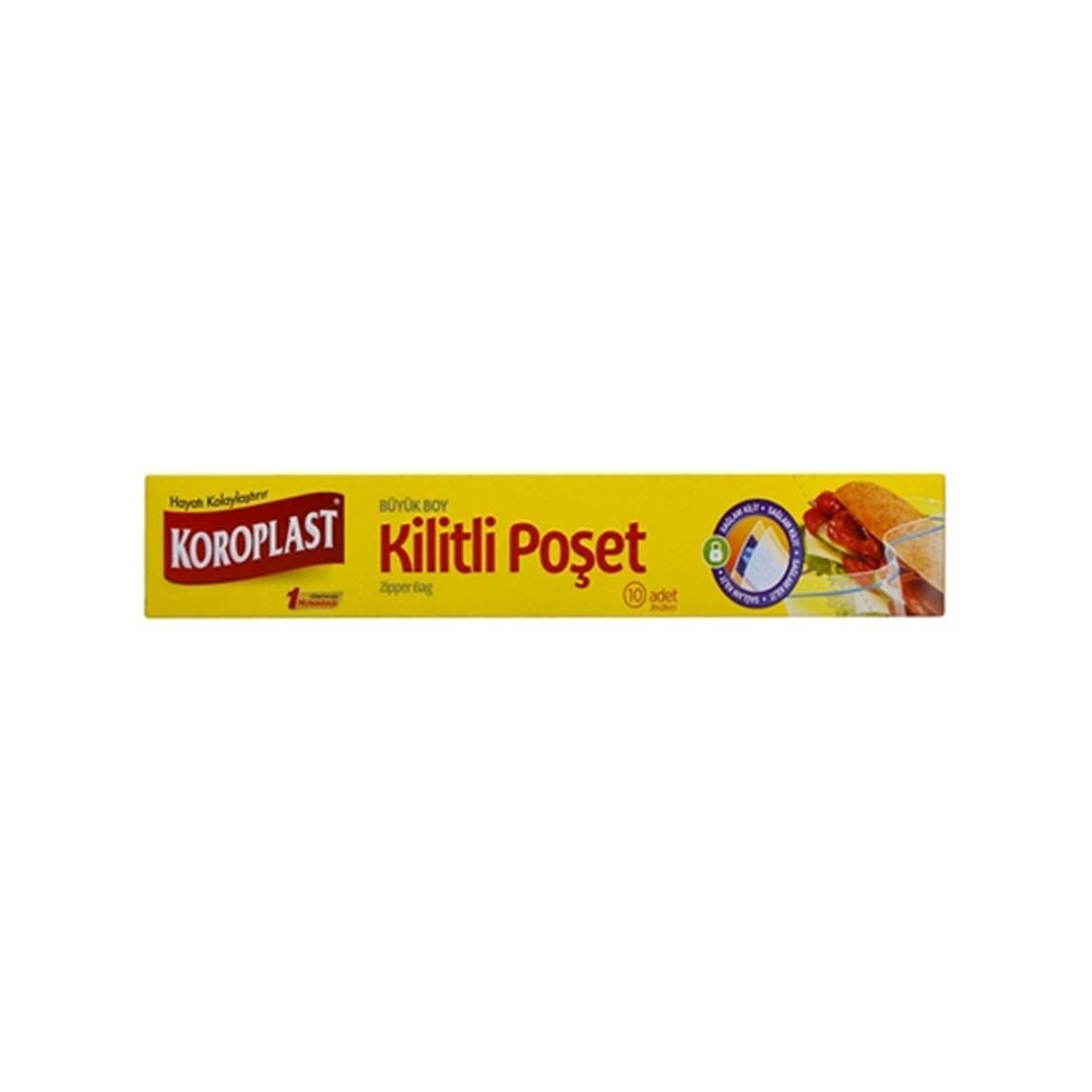 Koroplast Buzdolabı Poşeti Büyük Boy Kilitli 10 Adet