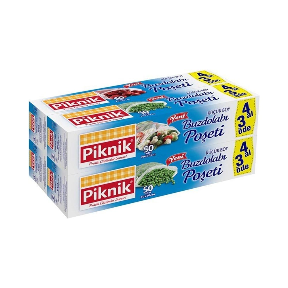 Piknik Buzdolabı Poşeti Düz 4 Al 3 Öde Küçük