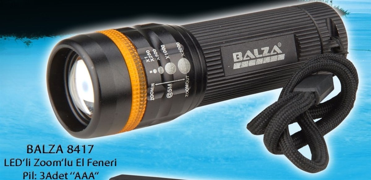 BALZA LEDLİ ZOOMLU EL FENERİ( 8417)MODEL
