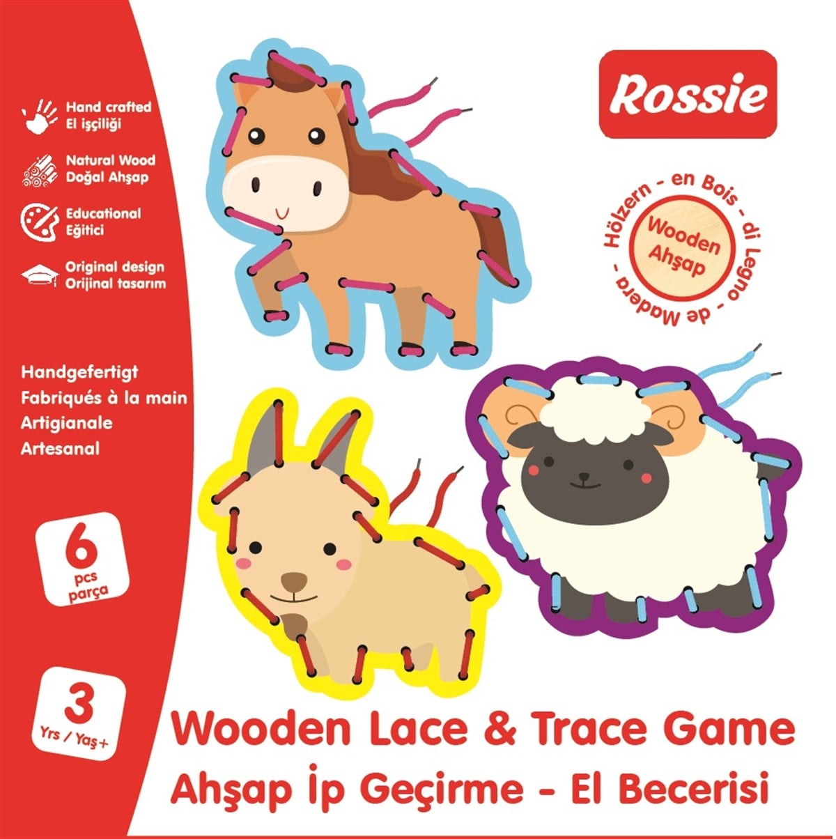 Rossie Ahşap İp Geçirme El Becerisi Oyunu - Seri 1