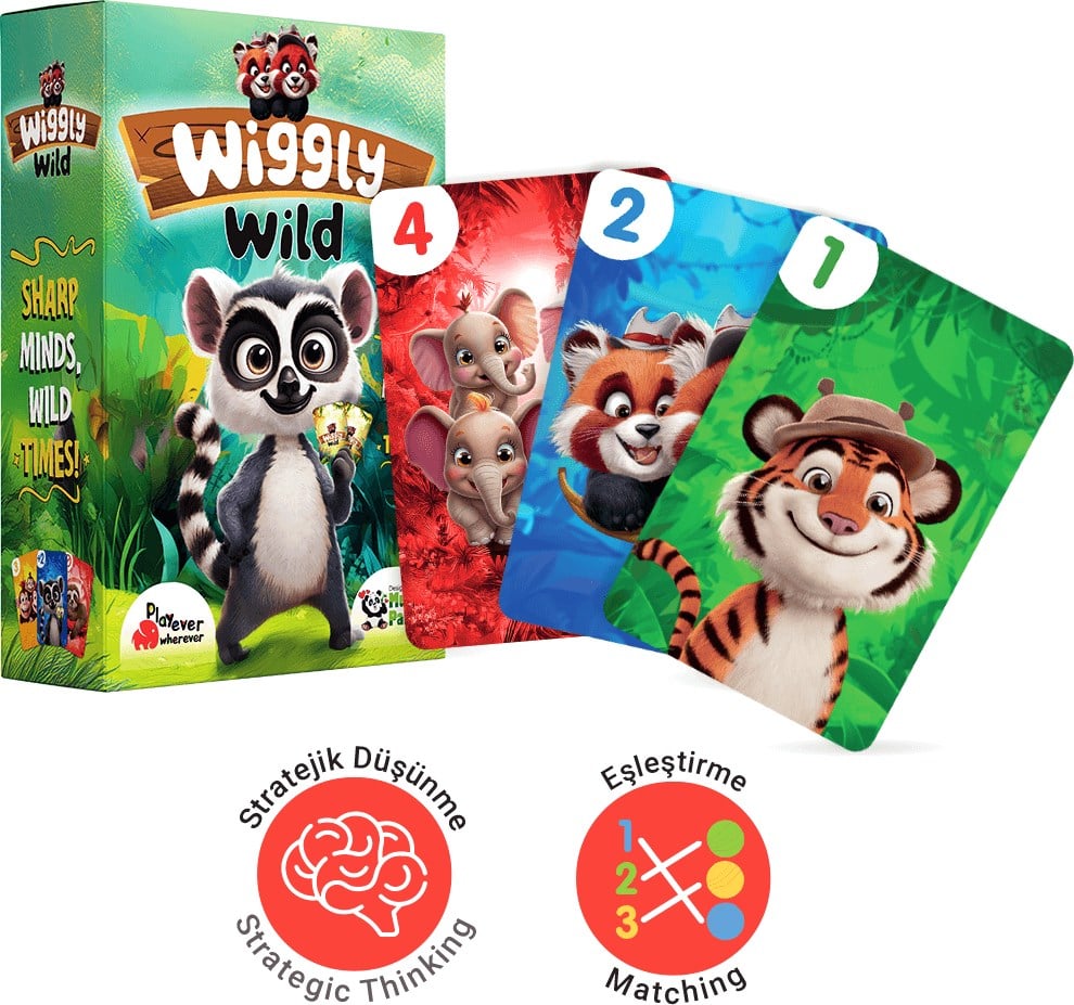 Wiggly Wild - Renk ve Sayı Eşleştirme Kart Oyunu