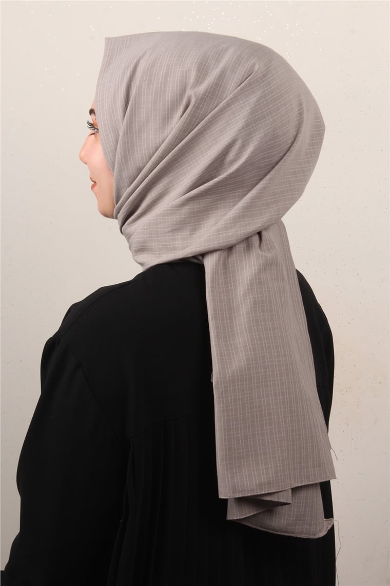 % 100 Cotton Carre Şal 8083-21 Sütlü Kahve