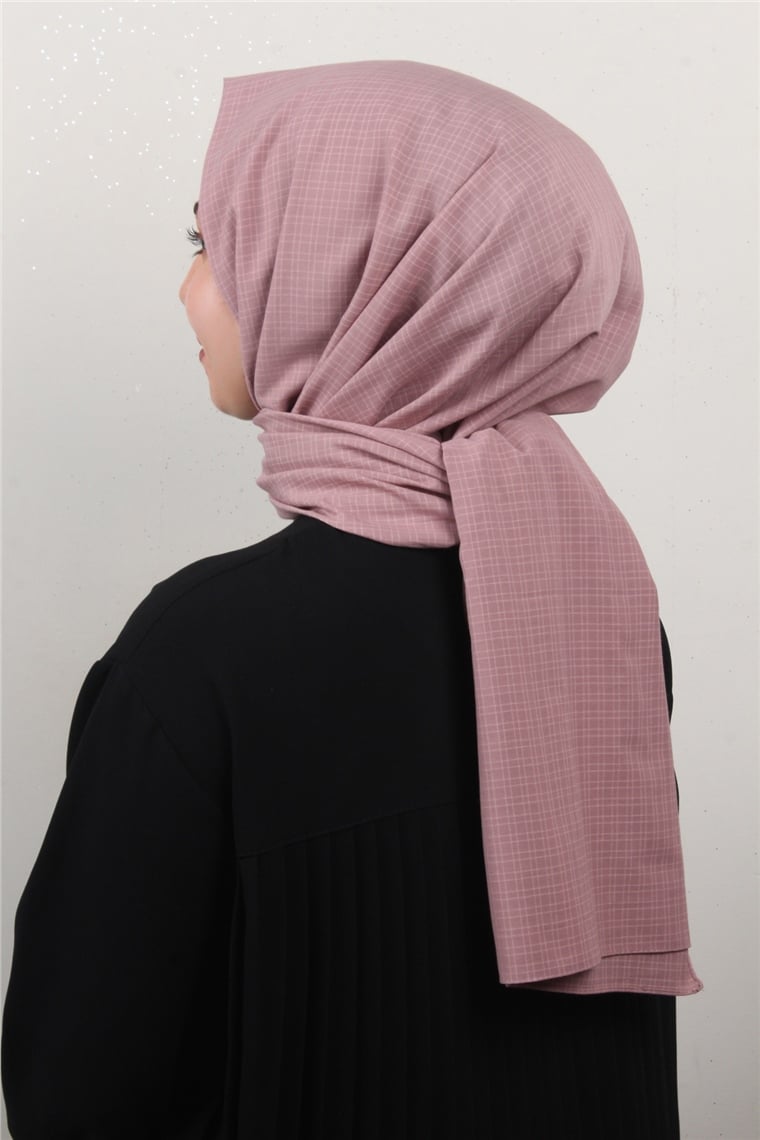 % 100 Cotton Carre Şal 8083-6 Pudra