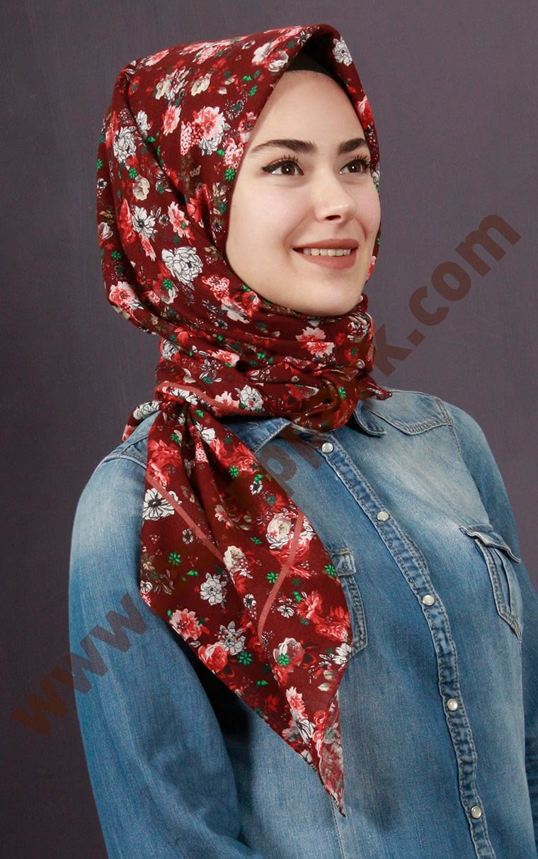 %100 Pamuk Şal Eşarp 1039-10