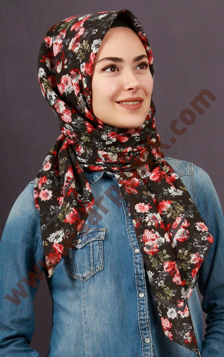 %100 Pamuk Şal Eşarp 1039-8