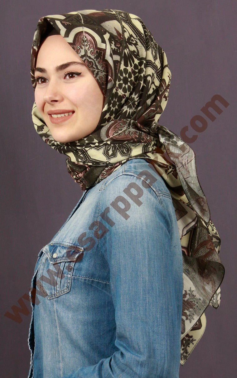 %100 Pamuk Şal Eşarp 1040-2