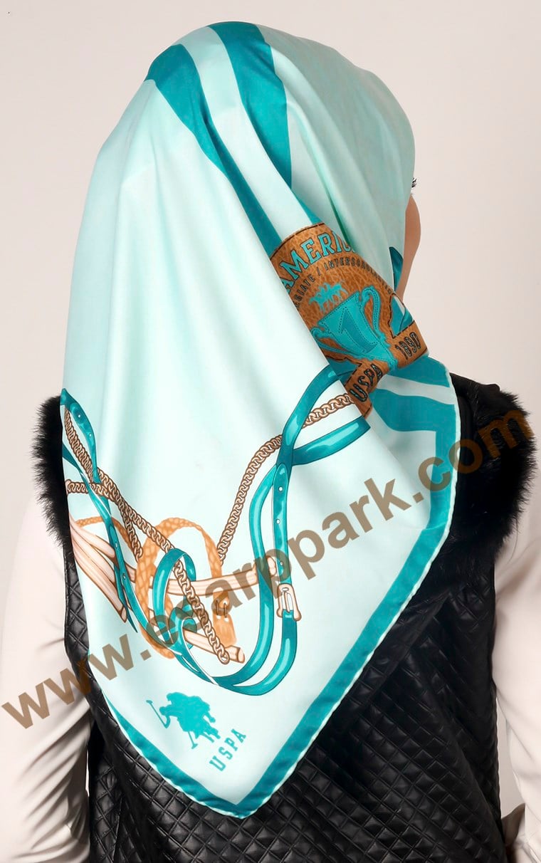 102-0008-04 U.S POLO ASSN EŞARP AQUA