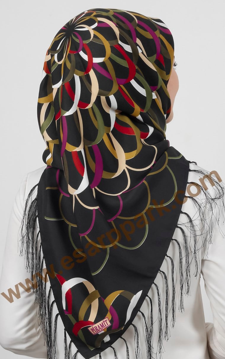 111-0006-06 PİRAMİT PÜSKÜLLÜ EŞARP 