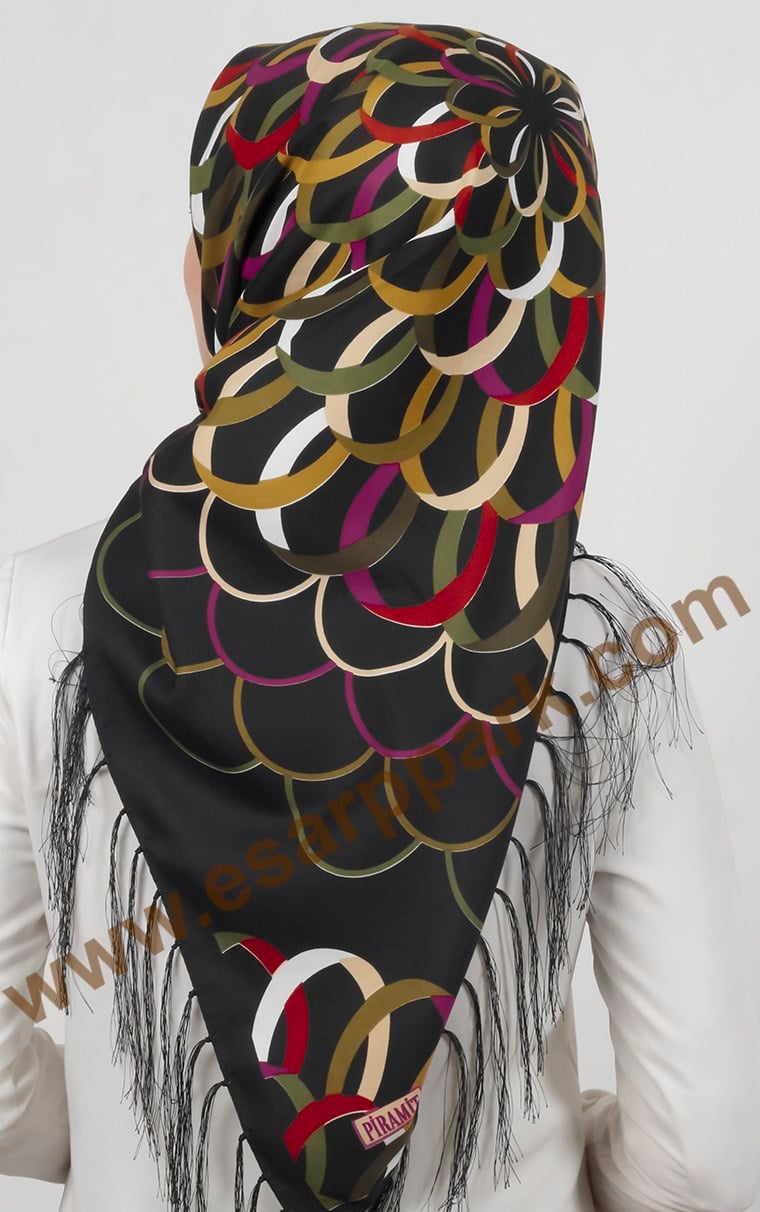 111-0006-06 PİRAMİT PÜSKÜLLÜ EŞARP 