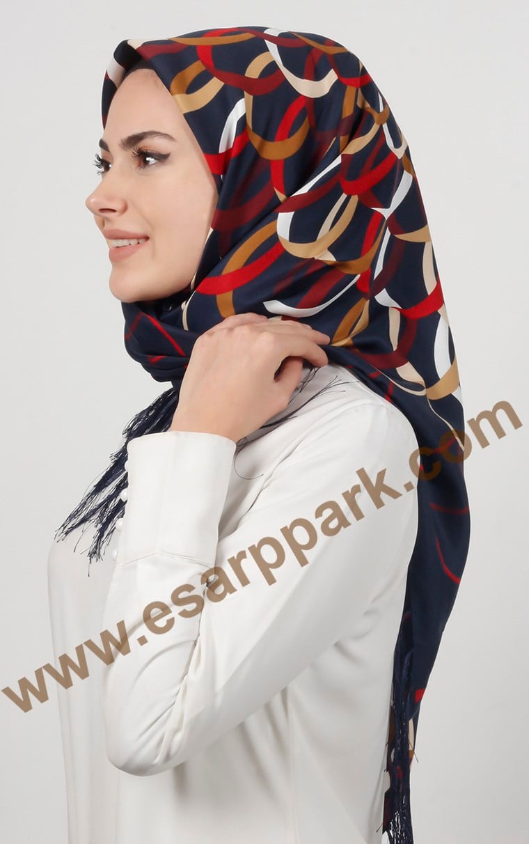 111-0010-11 PİRAMİT PÜSKÜLLÜ EŞARP
