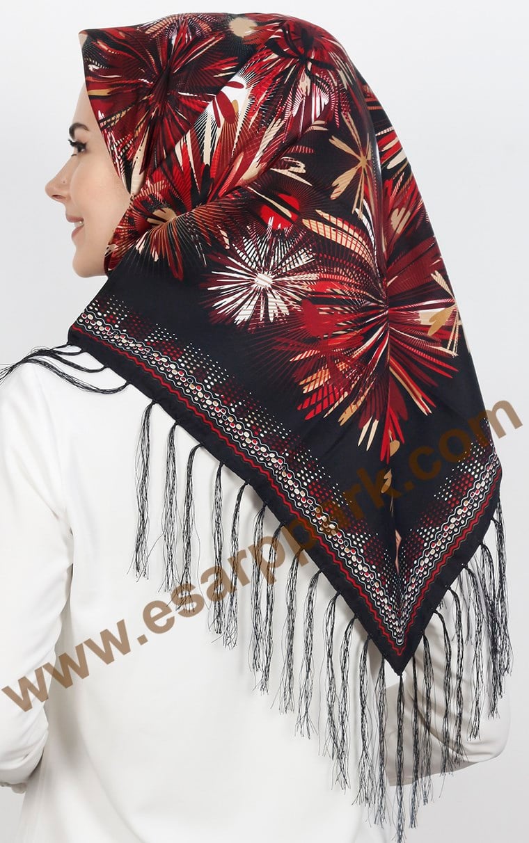 111-0011-20 PİRAMİT PÜSKÜLLÜ EŞARP