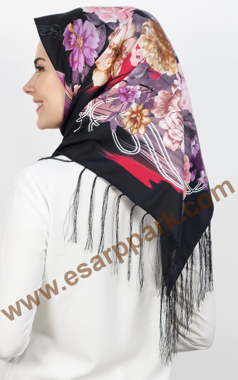 111-0013-10 PİRAMİT PÜSKÜLLÜ EŞARP