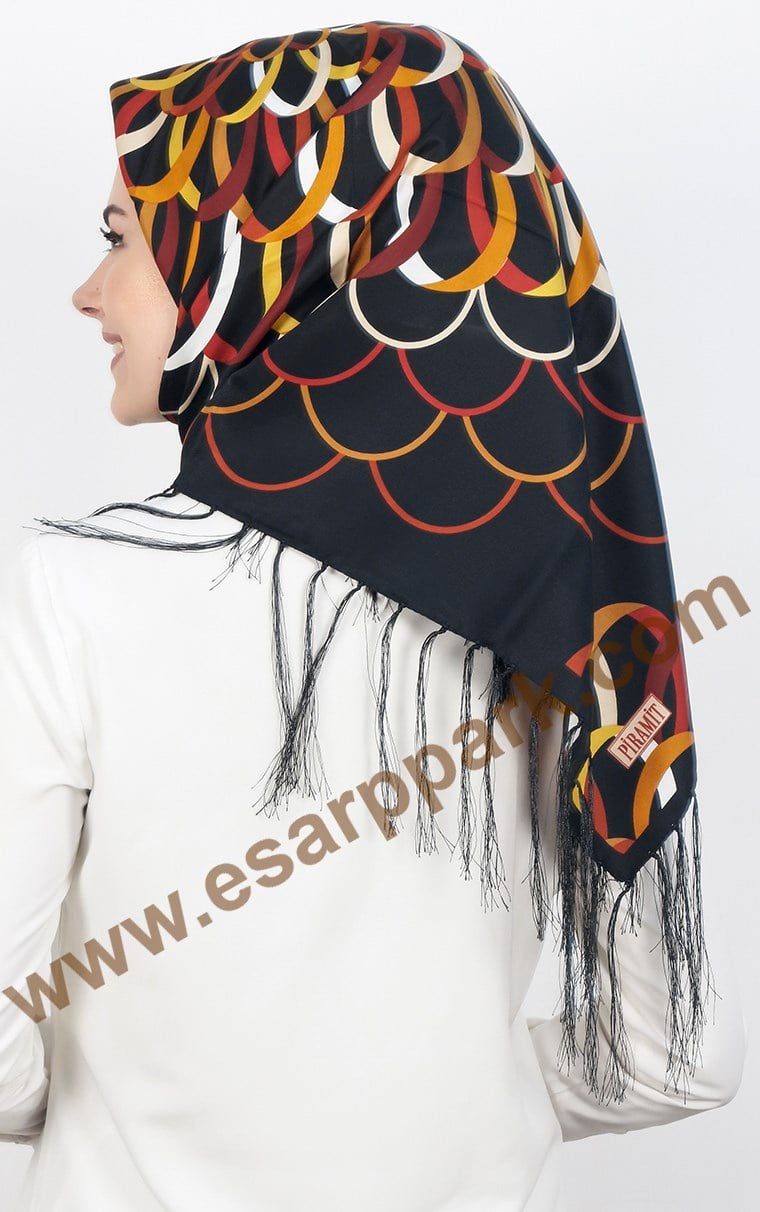 111-0015-05 PİRAMİT PÜSKÜLLÜ EŞARP