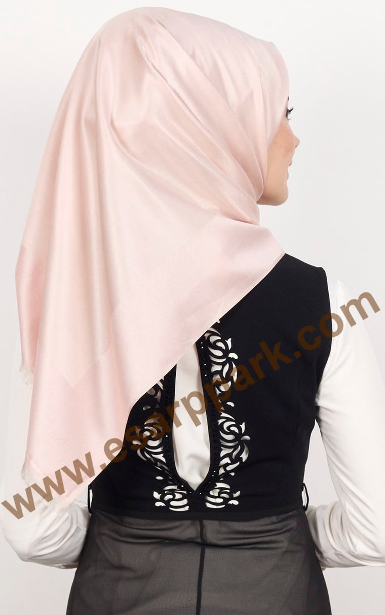 1240-01 ARMİNE İPEK ŞAL EŞARP PUDRA