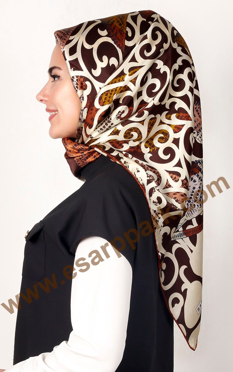 1469-8 SARAR İPEK KİREMİT KREM