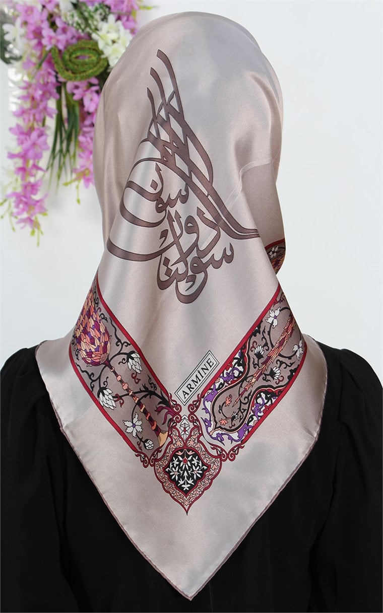 5552-09 ARMİNE İPEK VİZON BORDO