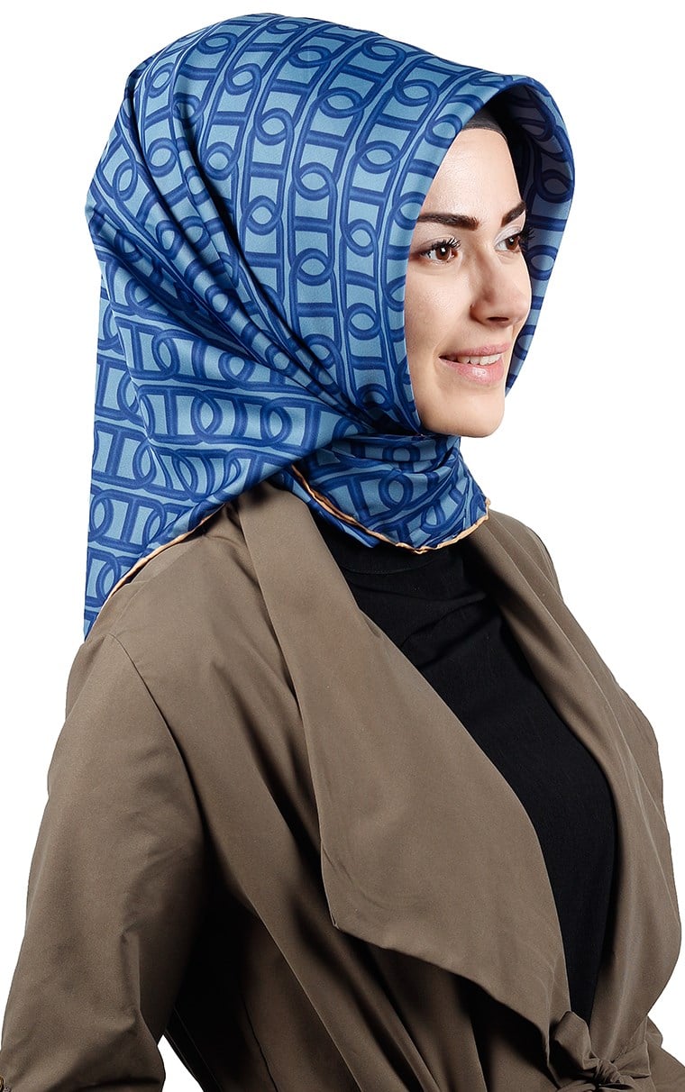 102-0027-05 U.S POLO ASSN EŞARP MAVİ SAKS