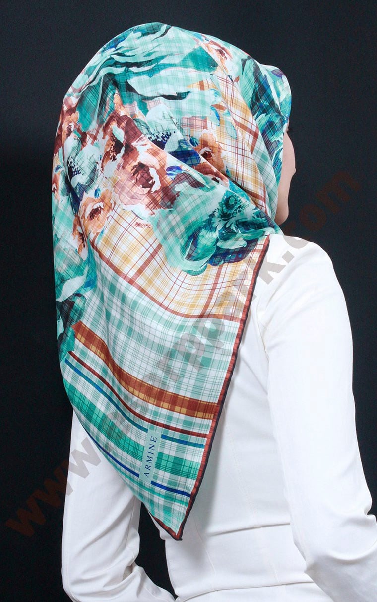 3866-8 ARMİNE İPEK MİNT KAHVE