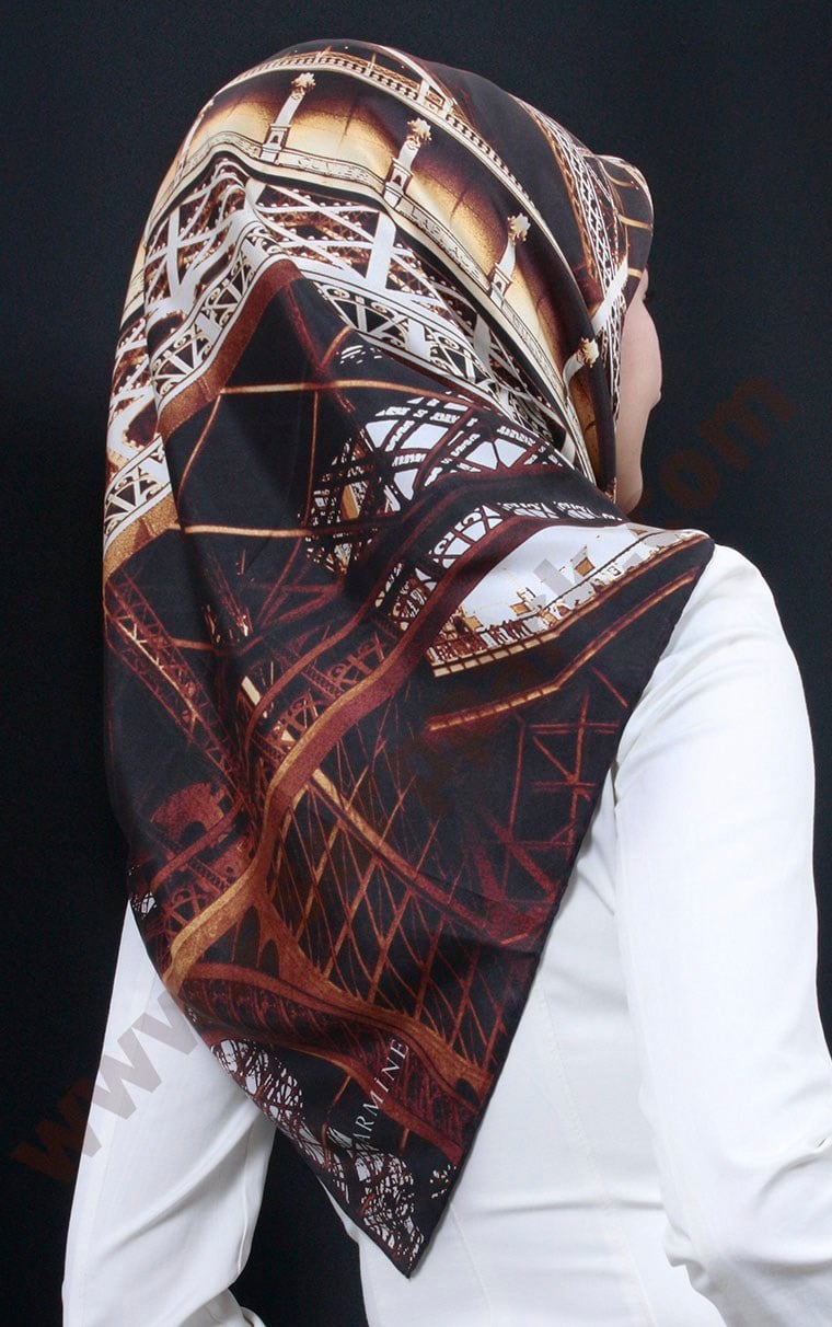 3872-01  ARMİNE İPEK KAHVE HARDAL