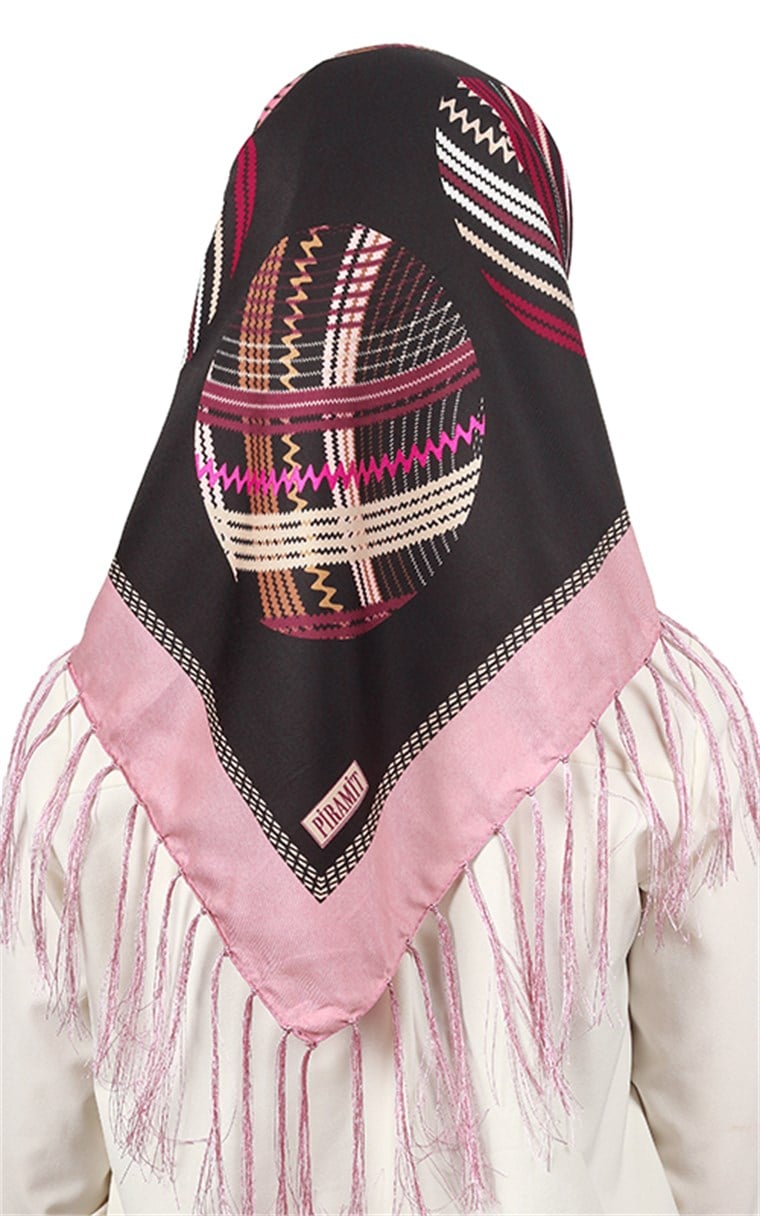 111-0016-02 PİRAMİT PÜSKÜLLÜ EŞARP