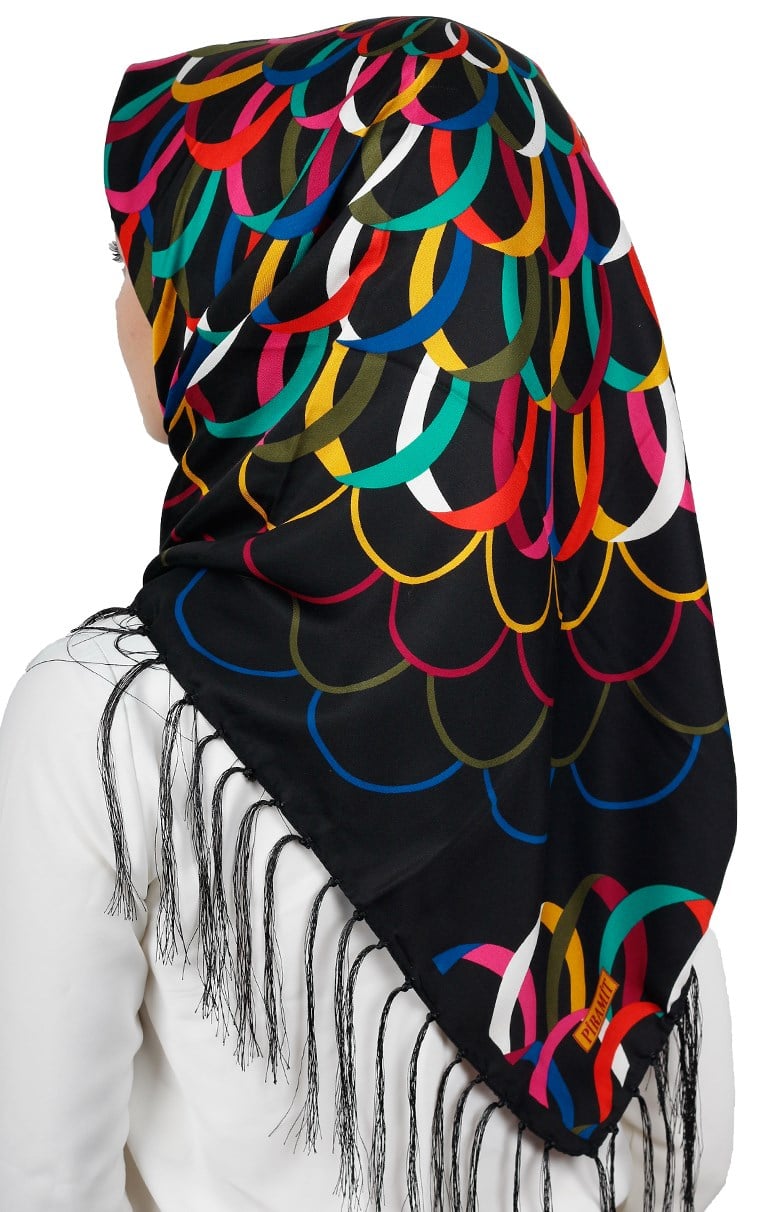 111-0021-09 PİRAMİT PÜSKÜLLÜ EŞARP