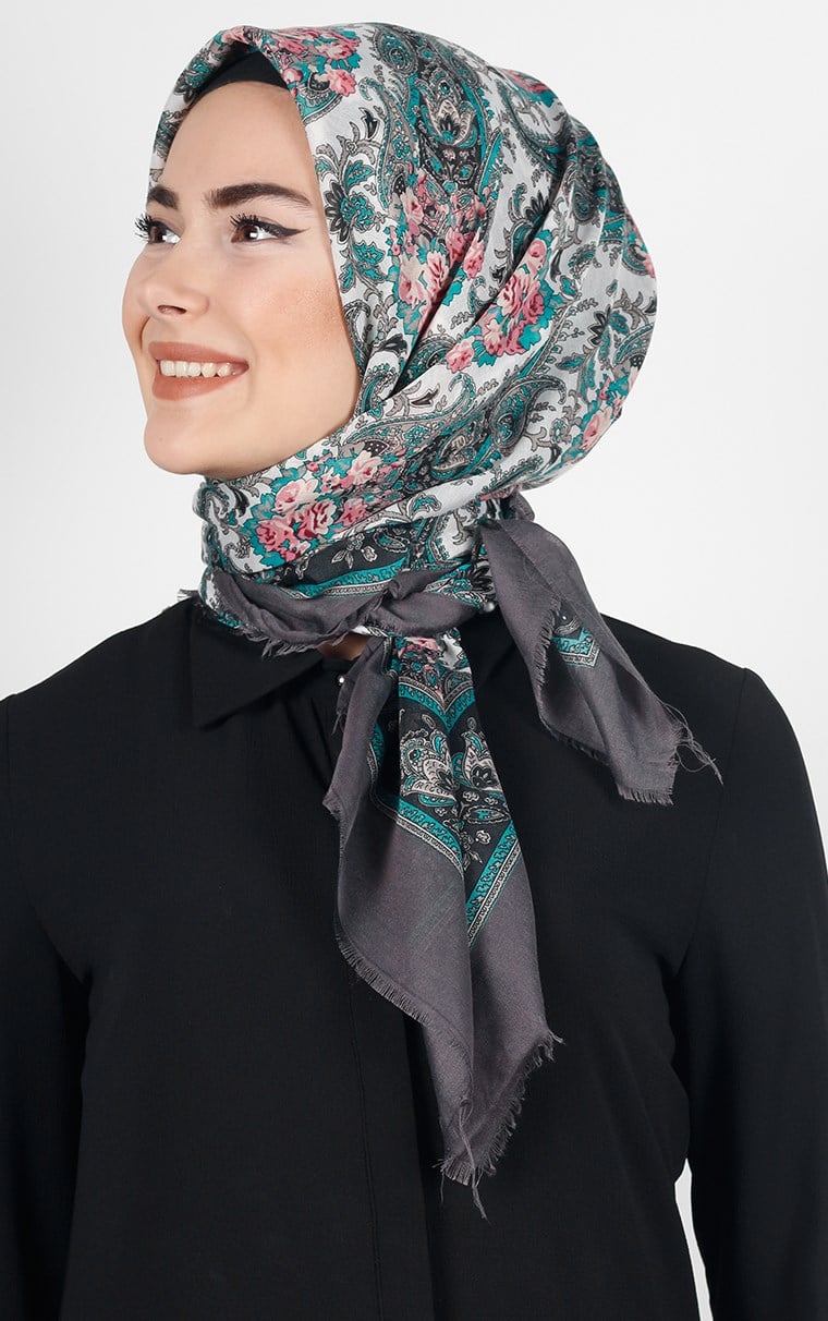 Akel Pamuklu 140x140 Cm Eşarp 1080-9