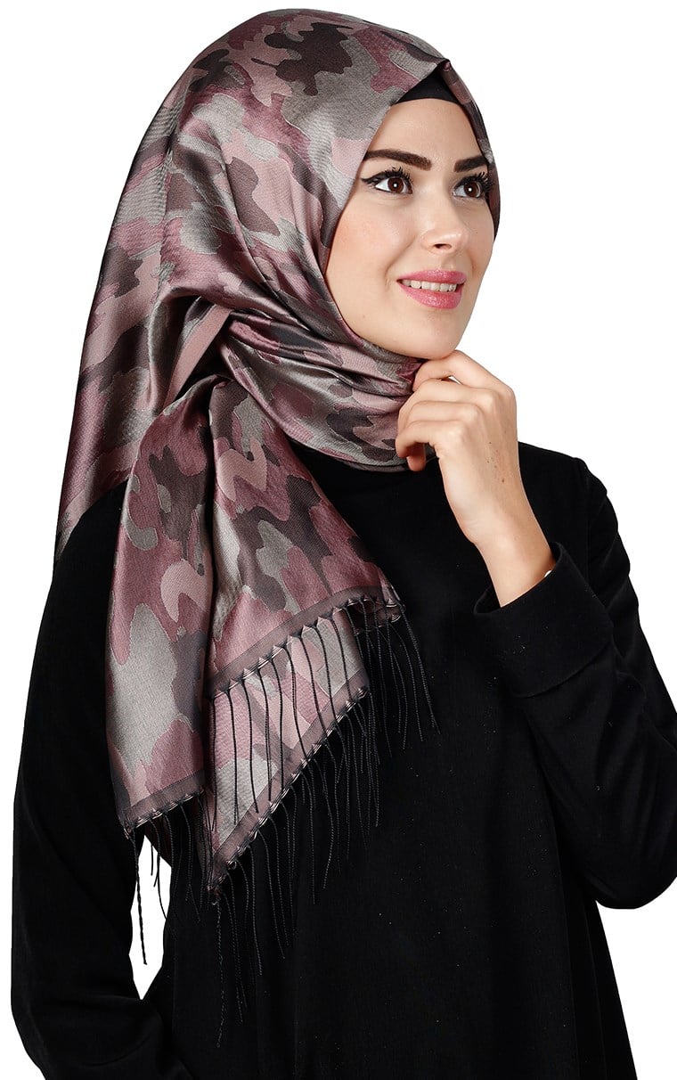 Kamuflaj İpeksi Şal 5550-4