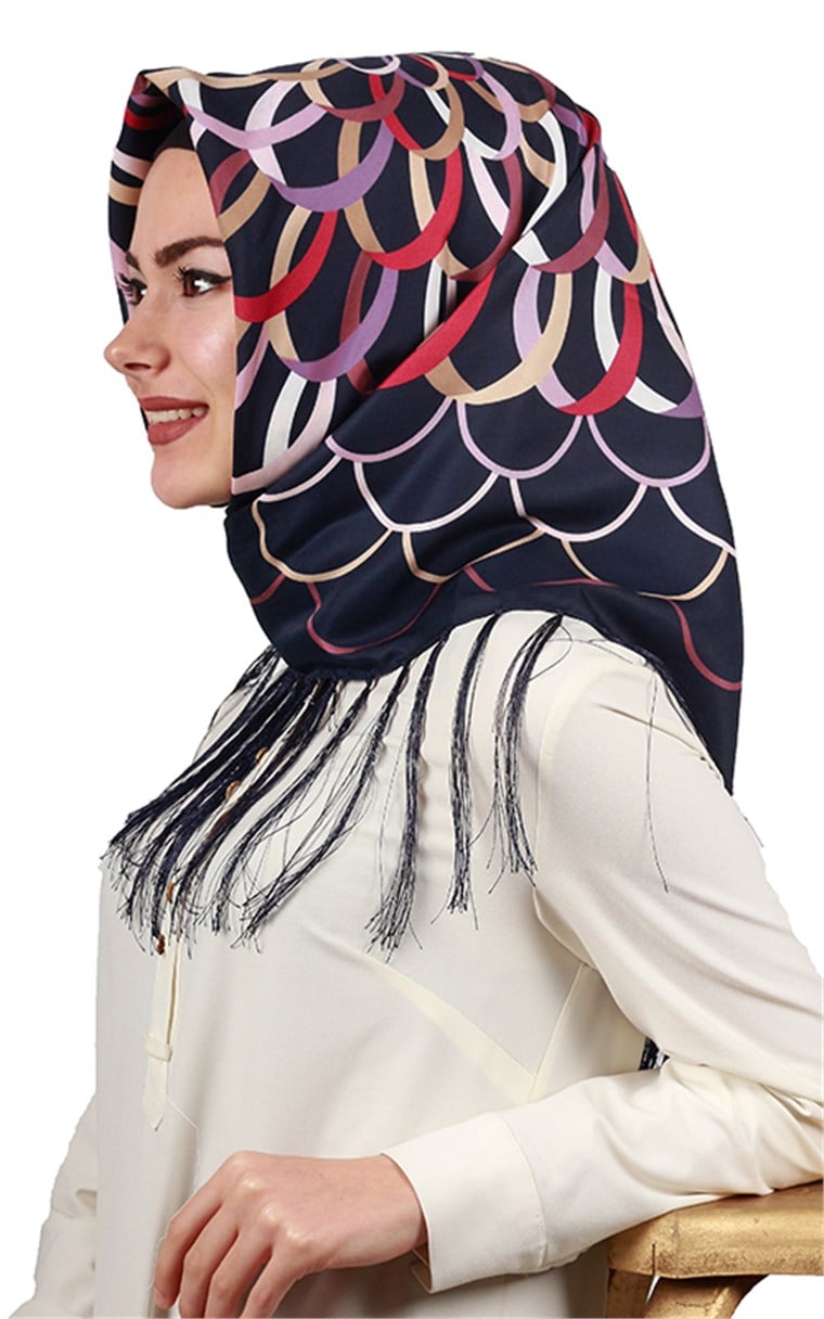 111-0021-01 PİRAMİT PÜSKÜLLÜ EŞARP