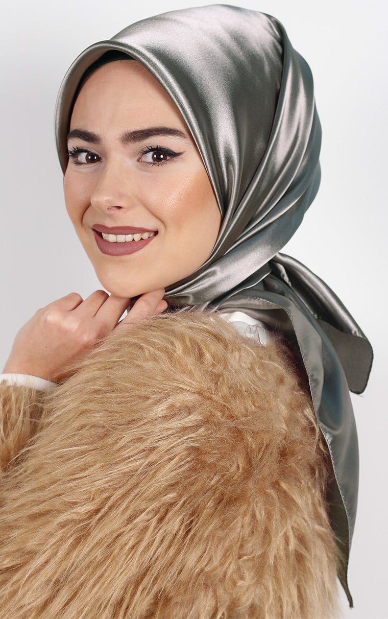 Düz Renk Saten Eşarp 1041-28