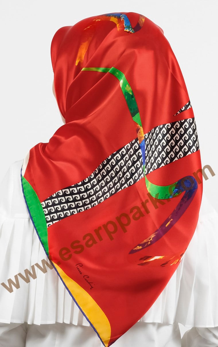 6152230-321 PİERRE CARDİN İPEK KIRMIZI