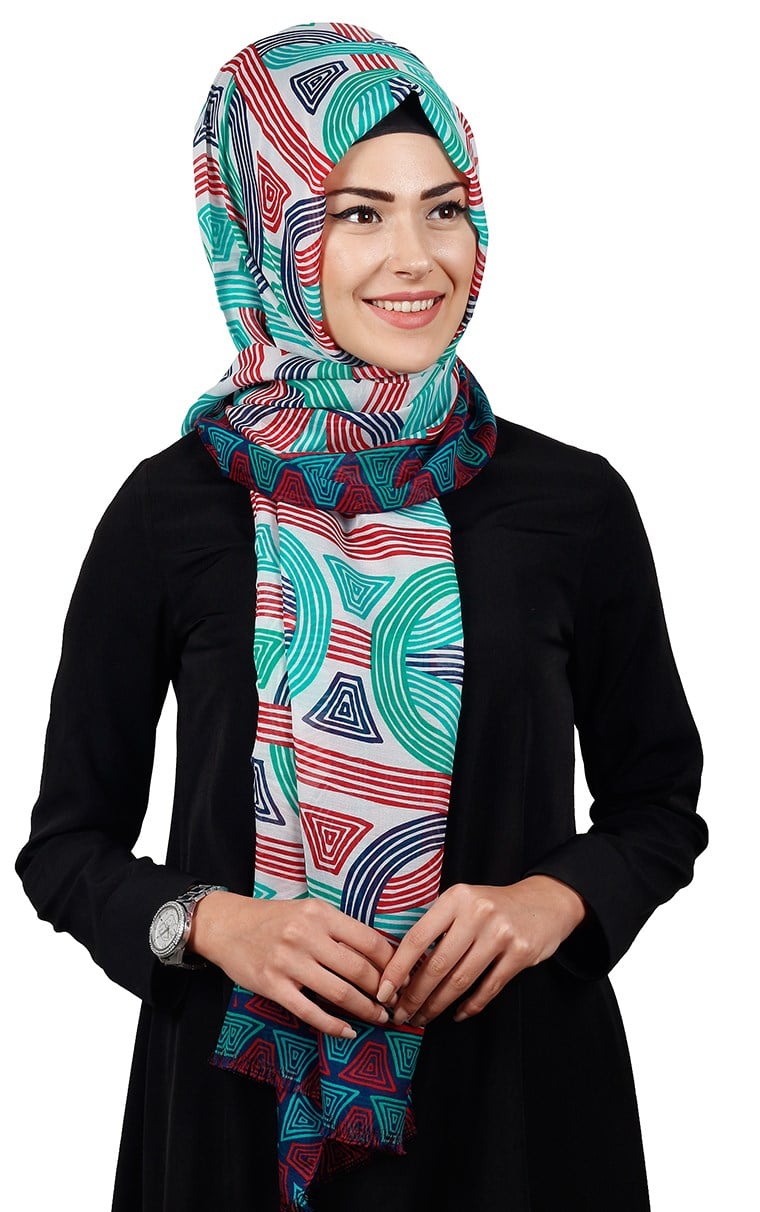 Pamuklu Desenli Şal 5371-8