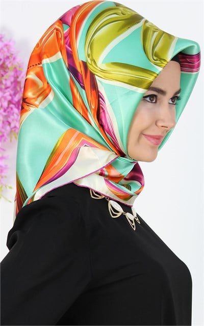 6091230-391 PİERRE CARDİN İPEK MİNT KREM