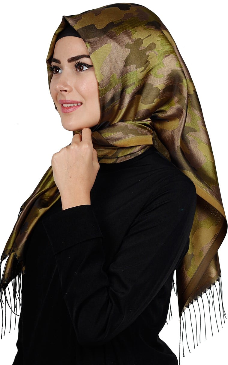 Kamuflaj İpeksi Şal 5550-30