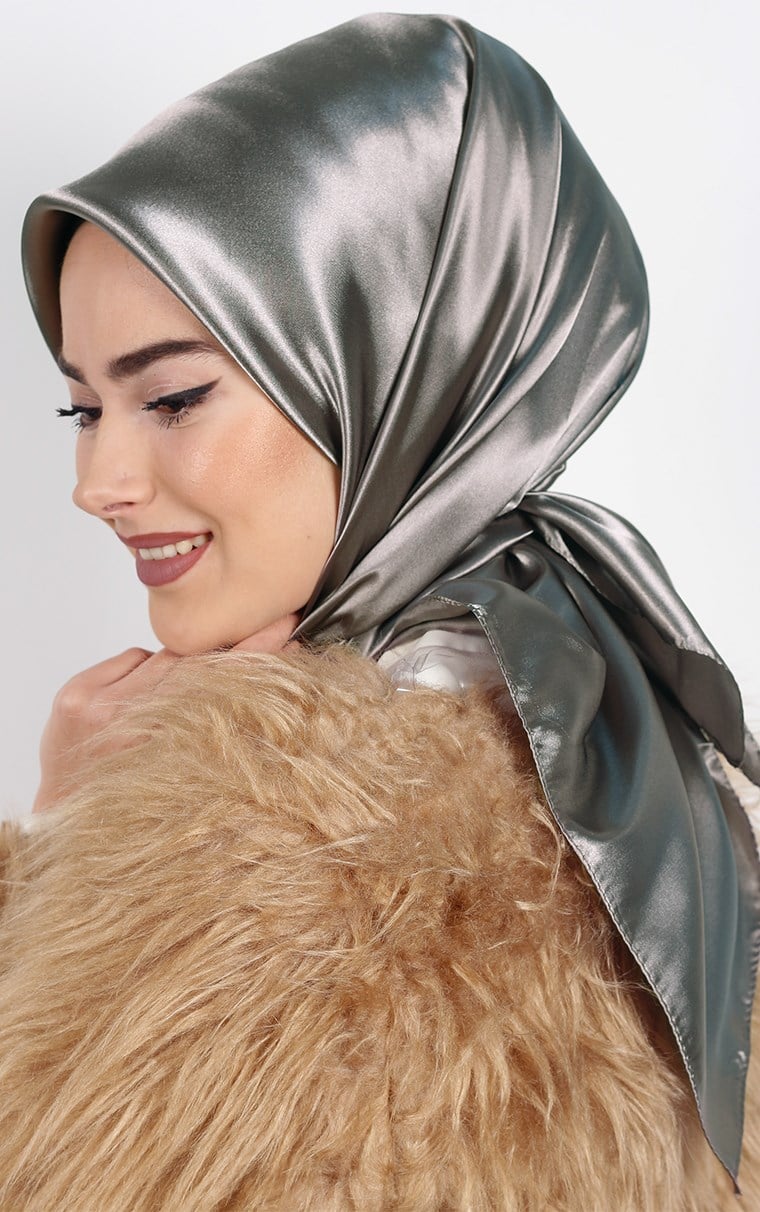 Düz Renk Saten Eşarp 1041-28