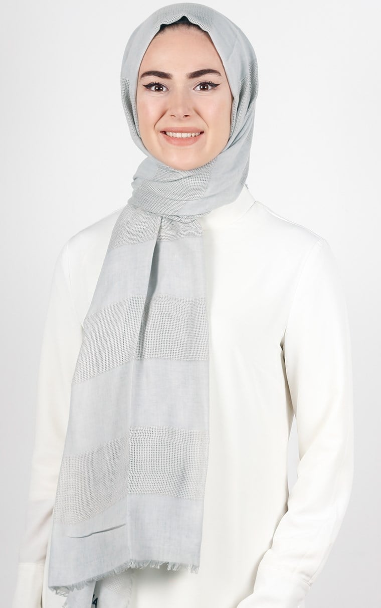 Akel İndigo Fileli Şal 140-11