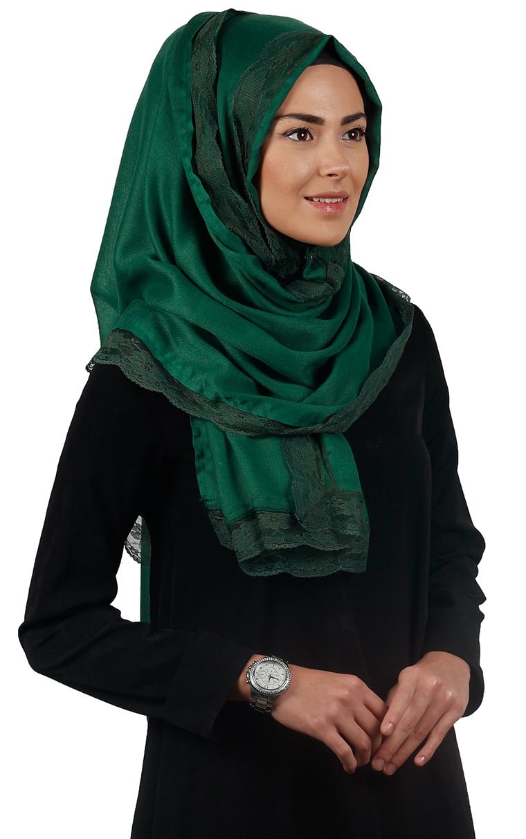 Dantelli Paşmina Şal 1243-28