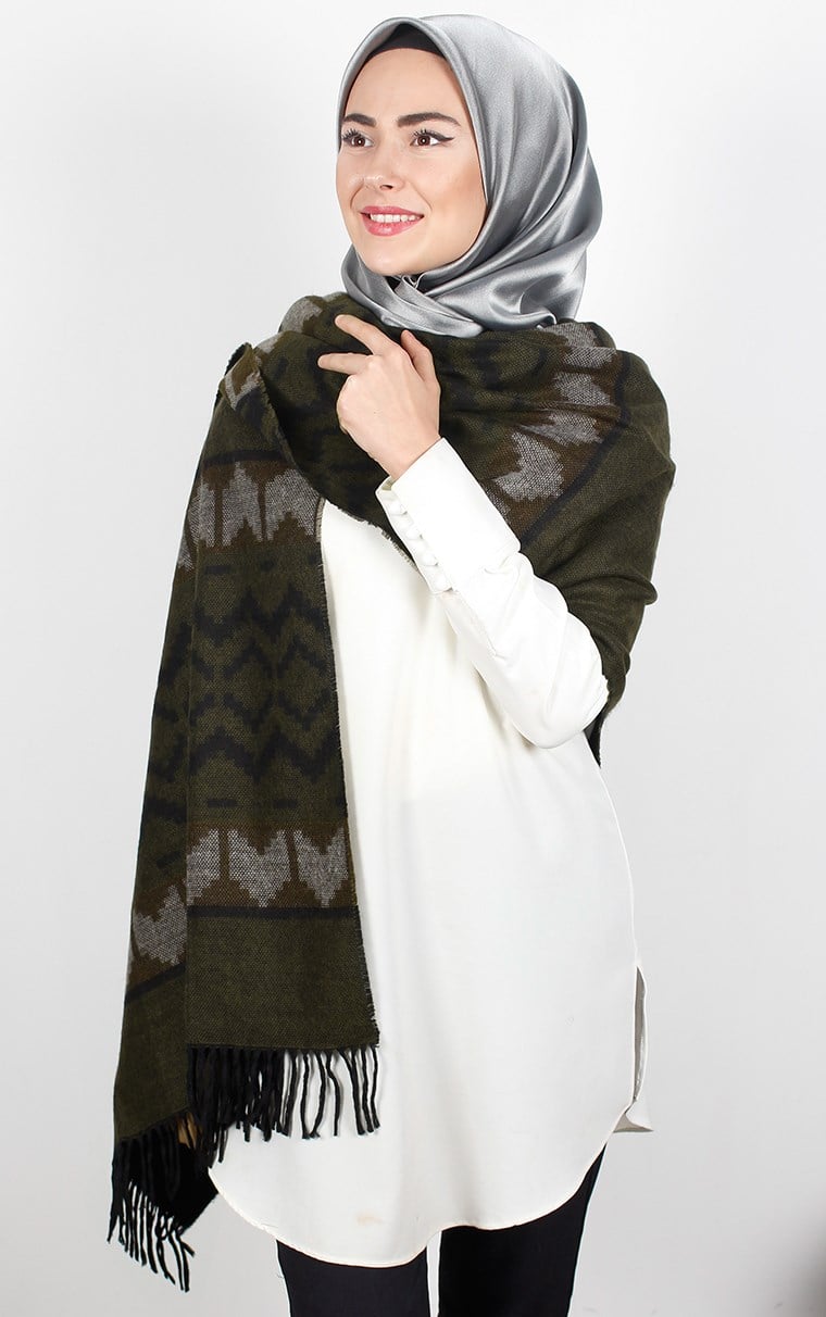 511-0012-02 GENİŞ OMUZ ŞALI SİYAH