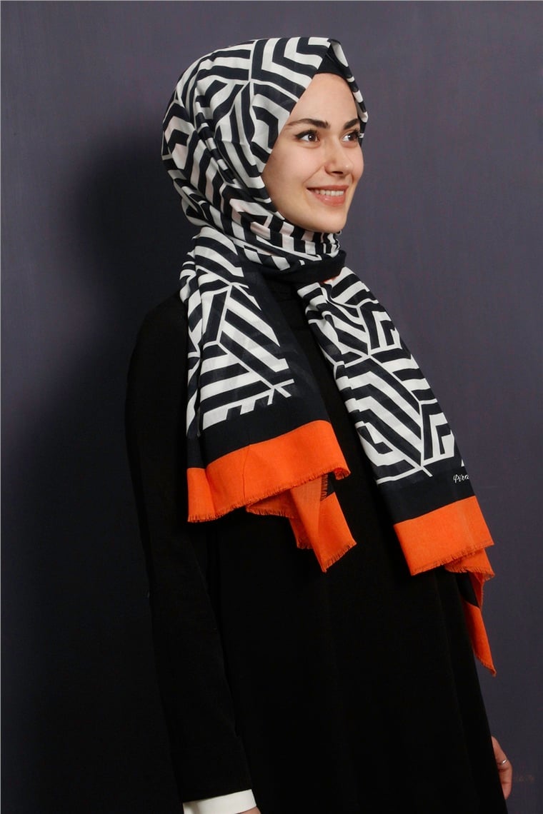 9Piramit Pamuklu Desenli Şal 1289-9