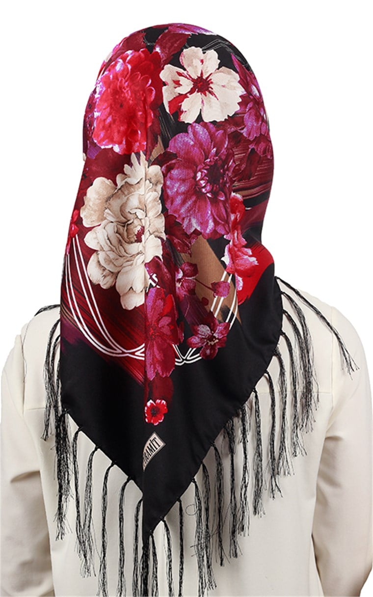 111-0022-08 PİRAMİT PÜSKÜLLÜ EŞARP