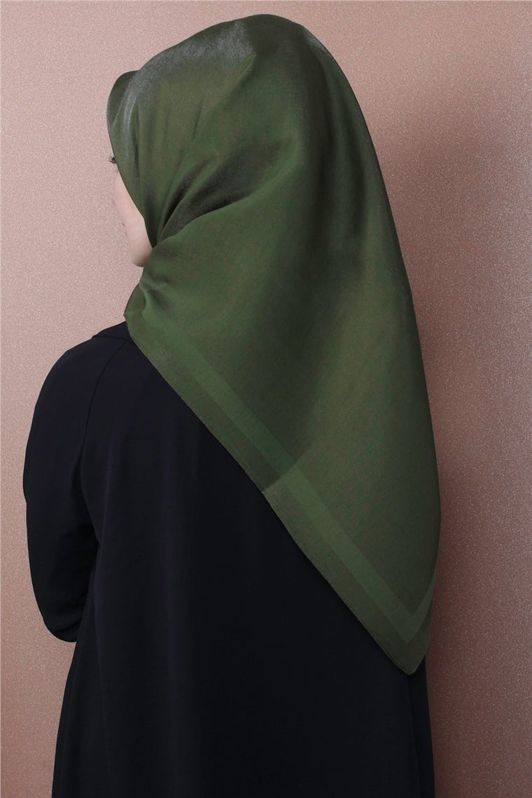 Abiye Bordürlü Eşarp 6002-10 Haki