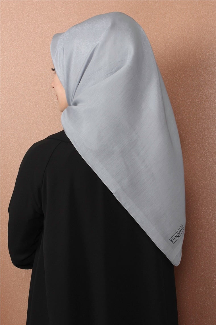 Abiye Bordürlü Eşarp 6002-11 Gri