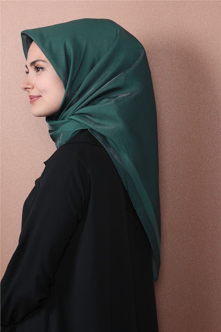 Abiye Bordürlü Eşarp 6002-14 Yeşil