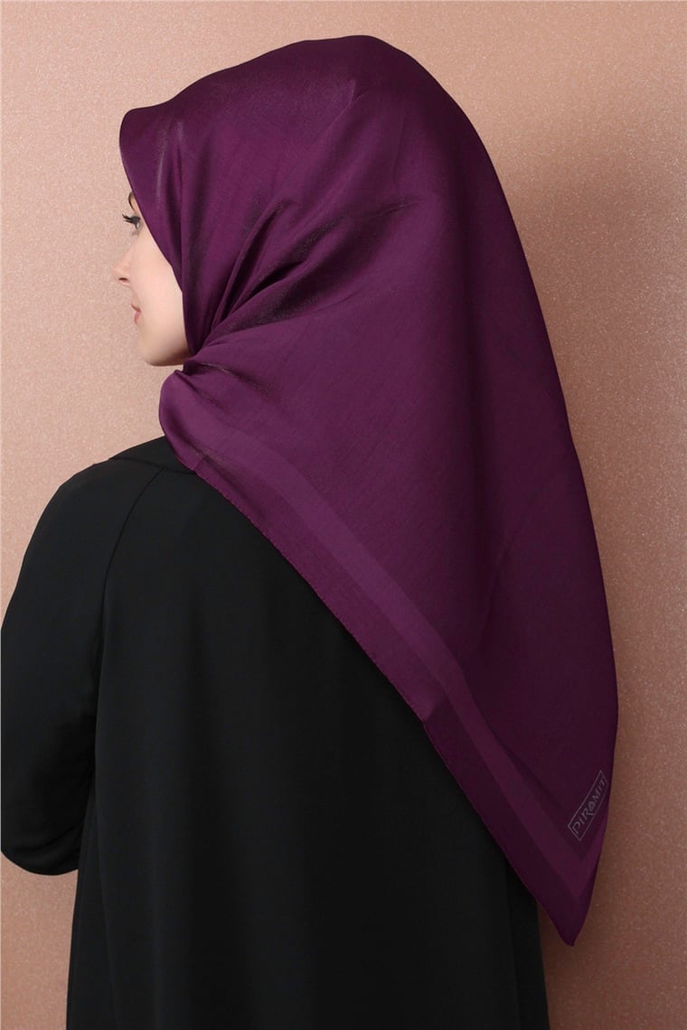 Abiye Bordürlü Eşarp 6002-16 Fuşya