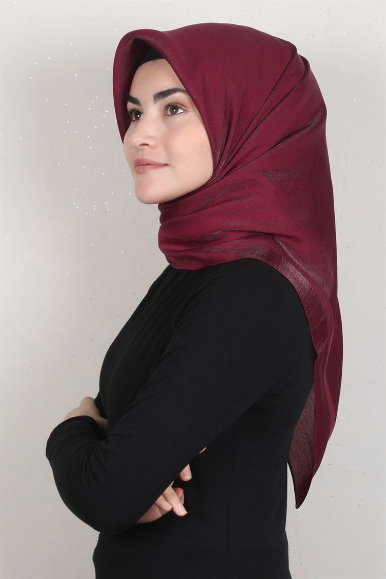 Abiye Bordürlü Eşarp 6002-27 Bordo